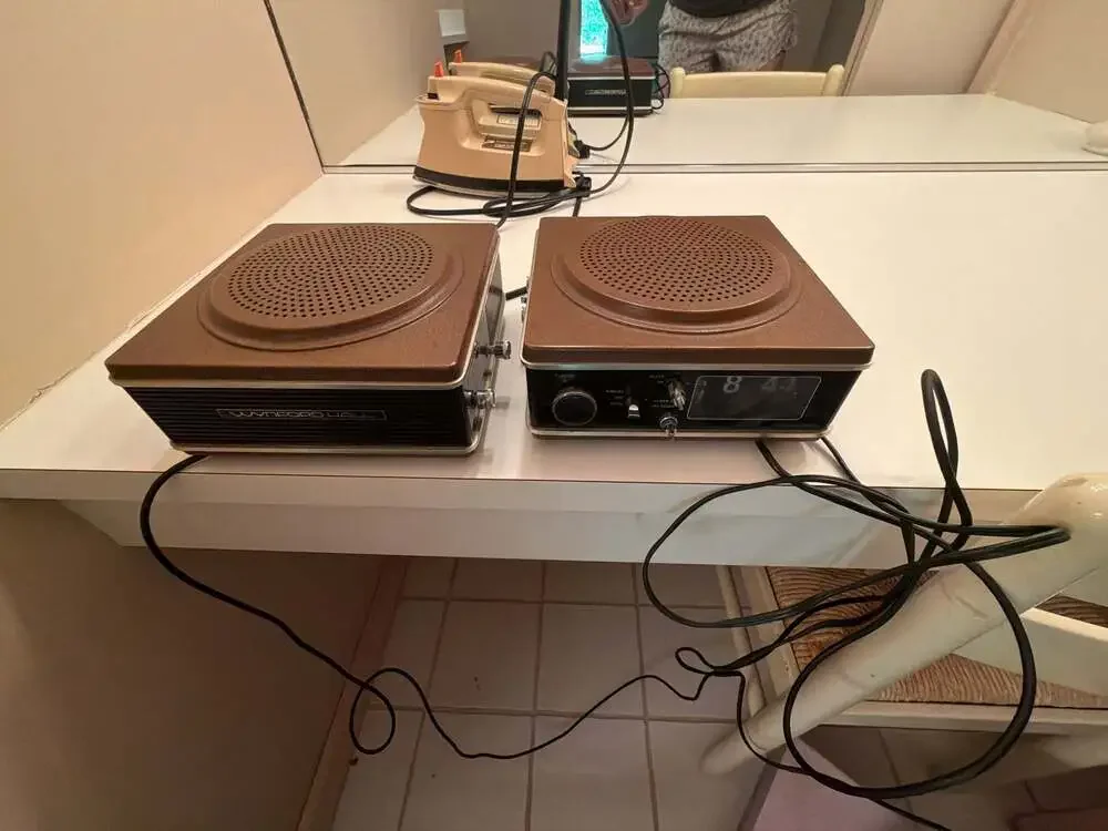 Vintage Wynford Hall AM/FM Digital Alarm Clock Radio Pair